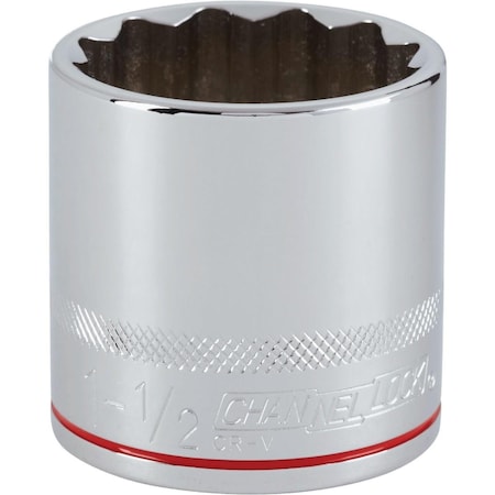 Channellock 1/2 In. Drive 1-1/2 In. 12-Point Shallow Standard Socket 360651